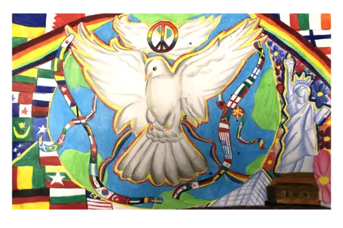 Vorstellungen von Frieden kreativ darstellen - EBS nimmt mit großem Erfolg am 