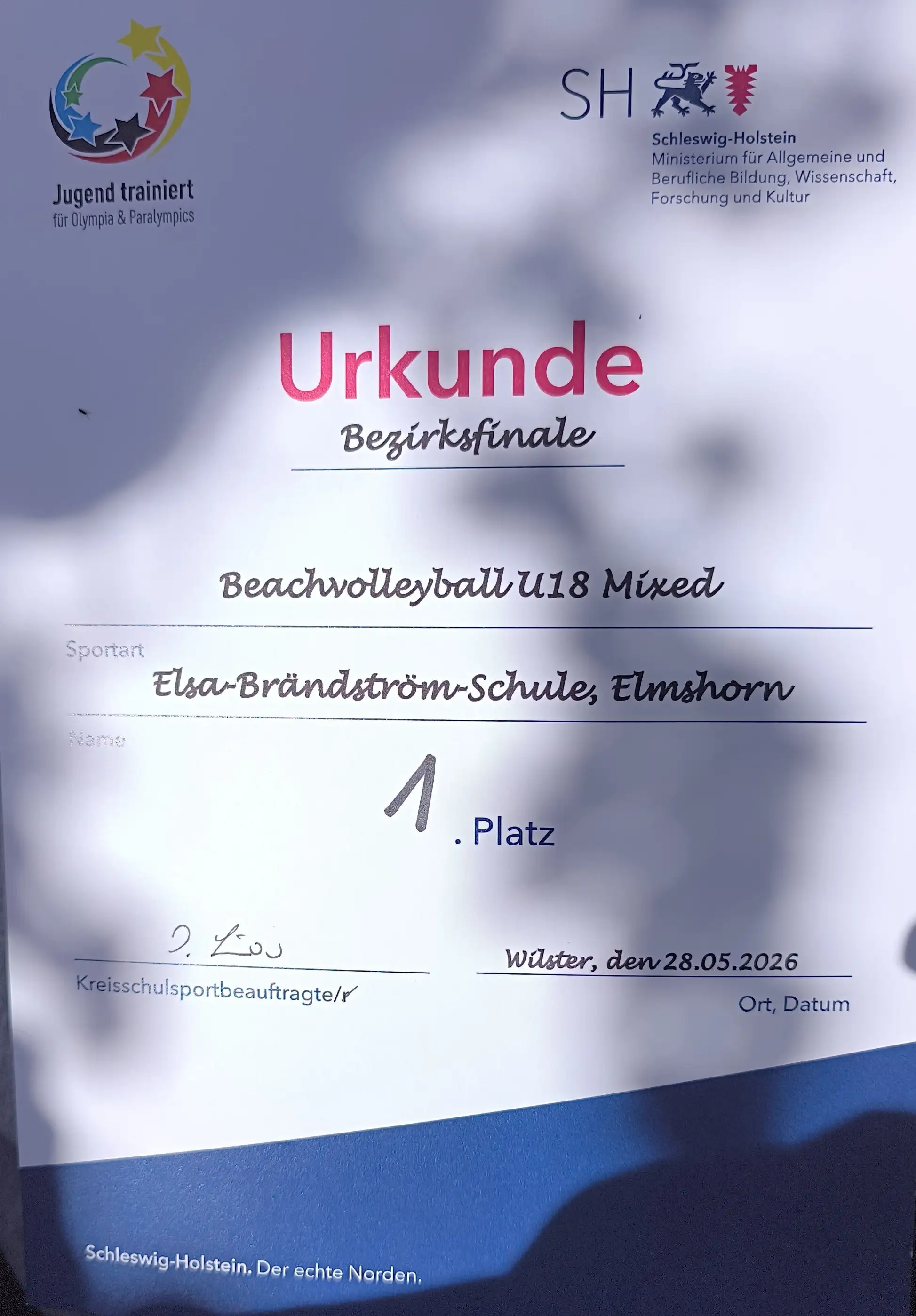 Die Siegerurkunde