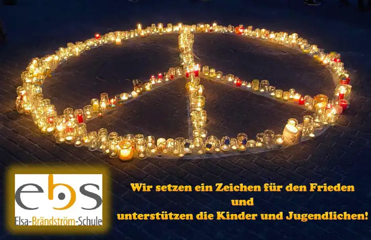 Die Schulgemeinschaft der EBS setzt ein Zeichen fuer den Frieden