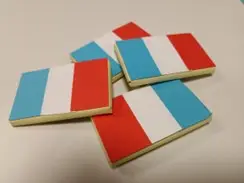 Schokoladentafeln mit Frankreichflaggen